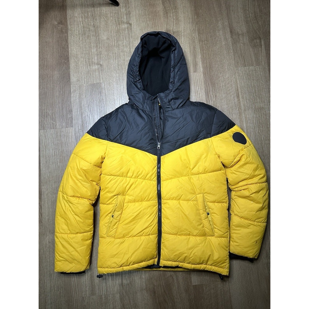 Men's Divided H&M Puffer Jacket Size Small Yellow And Black